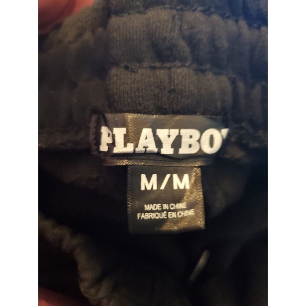 Playboy 1953 Black Sweatpants Embroidered Sz M - Picture 5 of 9